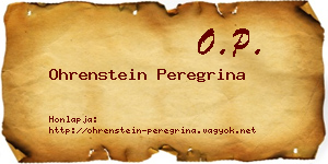 Ohrenstein Peregrina névjegykártya